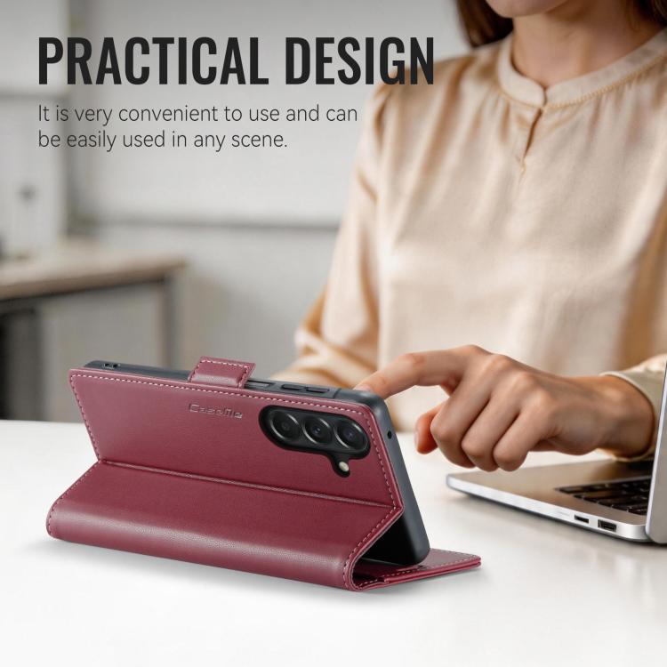 For Galaxy A27 5G CaseMe 023 Butterfly Buckle Litchi Texture RFID Anti-theft Leather Phone Case