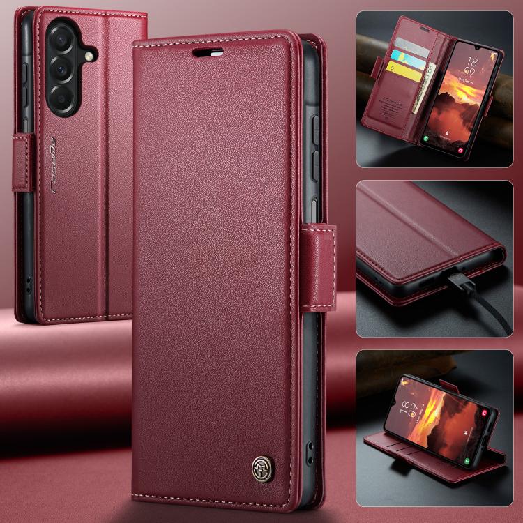 For Galaxy A27 5G CaseMe 023 Butterfly Buckle Litchi Texture RFID Anti-theft Leather Phone Case