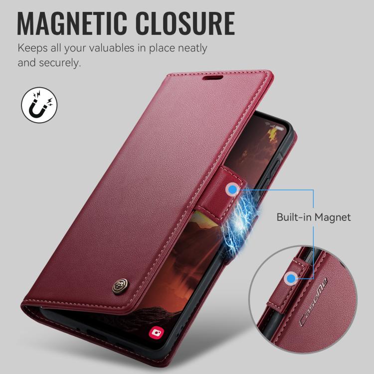 For Galaxy A27 5G CaseMe 023 Butterfly Buckle Litchi Texture RFID Anti-theft Leather Phone Case