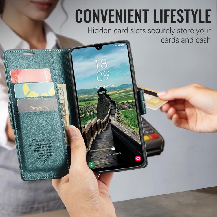 For Galaxy A27 5G CaseMe 023 Butterfly Buckle Litchi Texture RFID Anti-theft Leather Phone Case
