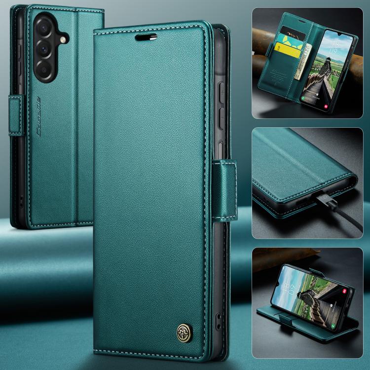 For Galaxy A27 5G CaseMe 023 Butterfly Buckle Litchi Texture RFID Anti-theft Leather Phone Case