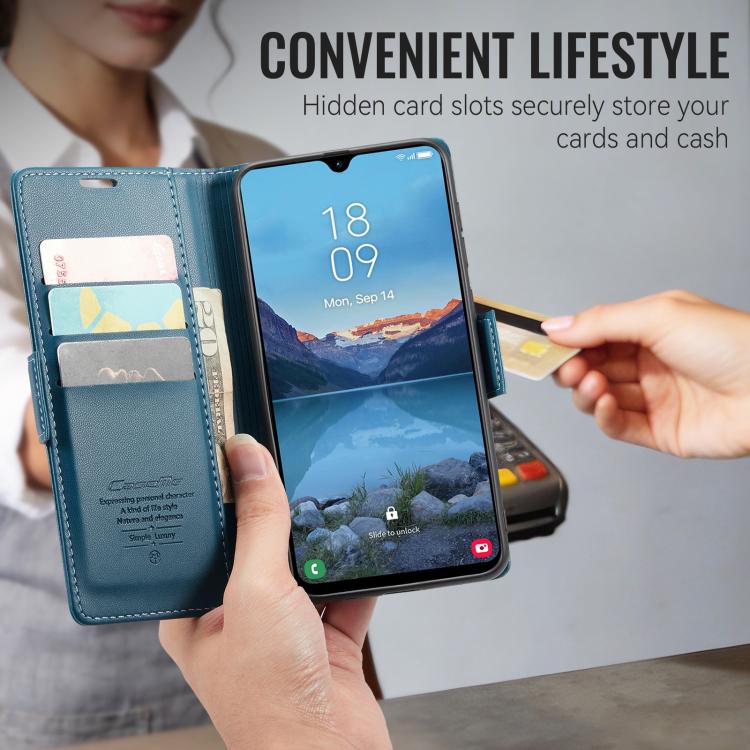 For Galaxy A27 5G CaseMe 023 Butterfly Buckle Litchi Texture RFID Anti-theft Leather Phone Case