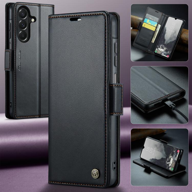 For Galaxy A27 5G CaseMe 023 Butterfly Buckle Litchi Texture RFID Anti-theft Leather Phone Case