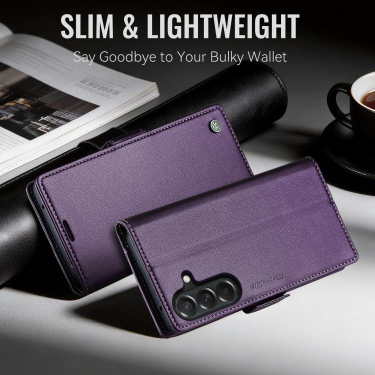 For Galaxy A27 5G CaseMe 023 Butterfly Buckle Litchi Texture RFID Anti-theft Leather Phone Case