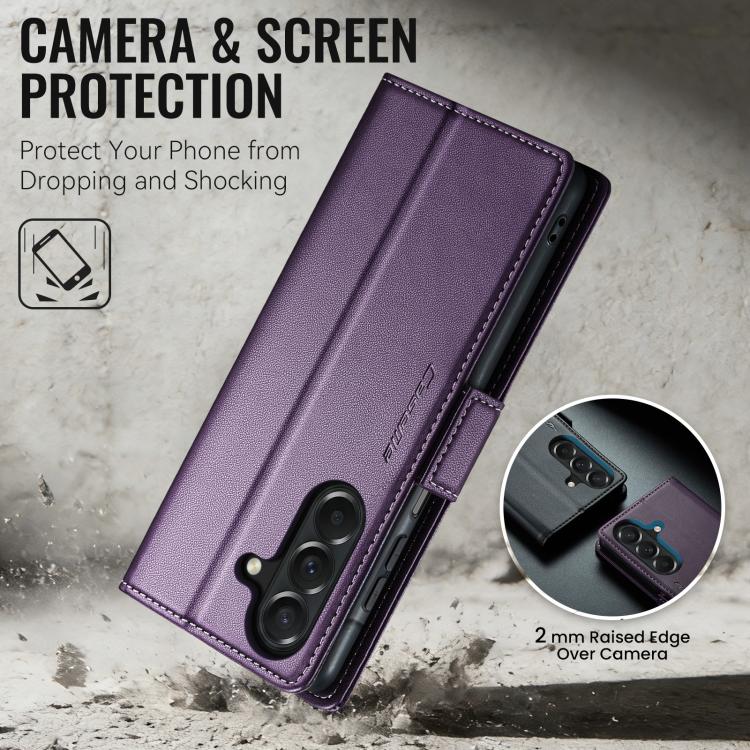 For Galaxy A27 5G CaseMe 023 Butterfly Buckle Litchi Texture RFID Anti-theft Leather Phone Case