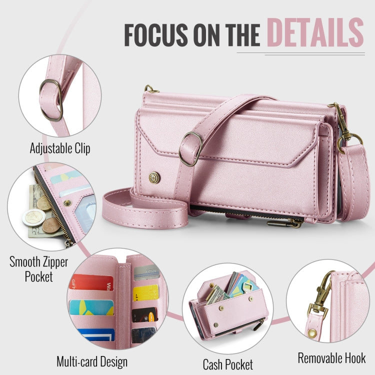 For Samsung Galaxy S24 FE 5G CaseMe C36 Card Slots Zipper Wallet RFID Anti-theft Leather Phone Case