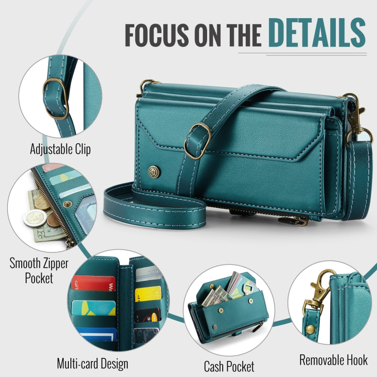 For Samsung Galaxy S24 FE 5G CaseMe C36 Card Slots Zipper Wallet RFID Anti-theft Leather Phone Case