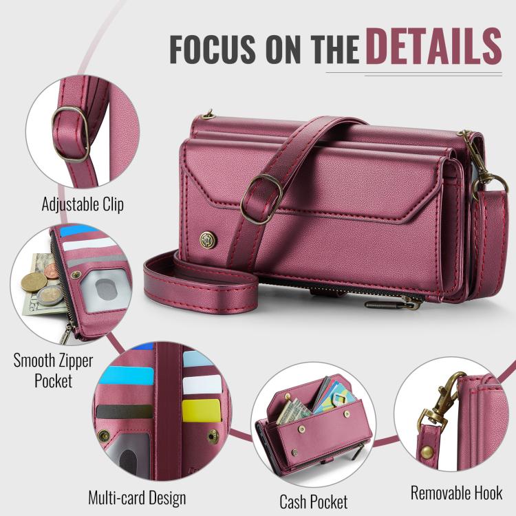 For Samsung Galaxy Z Fold7 CaseMe C36 Card Slots Zipper Wallet RFID Anti-theft Leather Phone Case