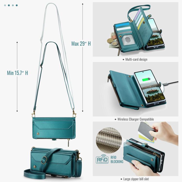 For Samsung Galaxy Z Fold7 CaseMe C36 Card Slots Zipper Wallet RFID Anti-theft Leather Phone Case