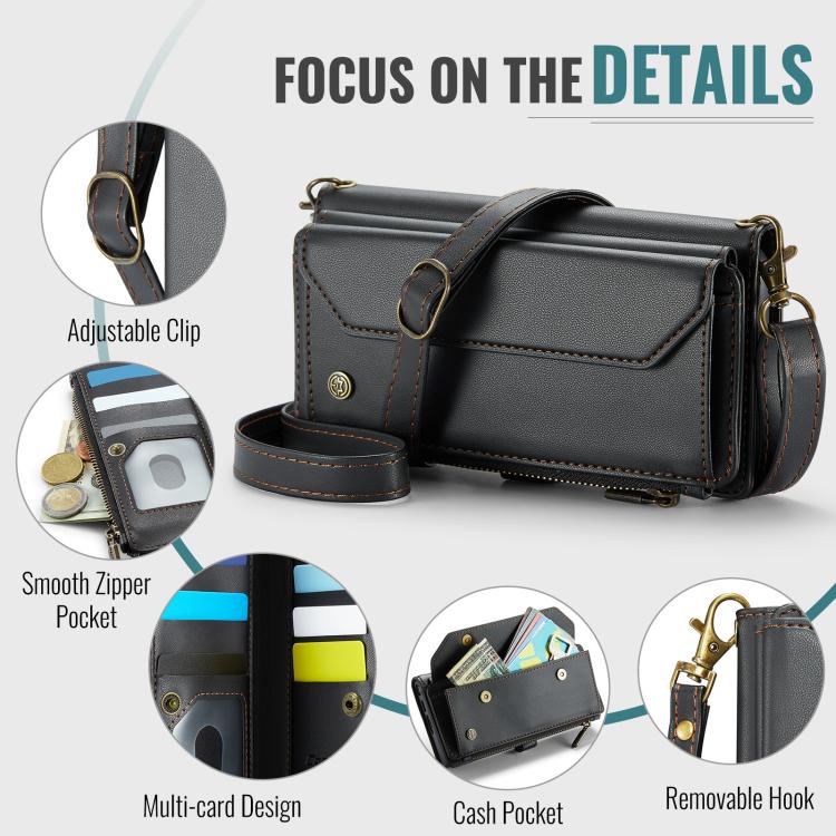 For Samsung Galaxy Z Fold7 CaseMe C36 Card Slots Zipper Wallet RFID Anti-theft Leather Phone Case