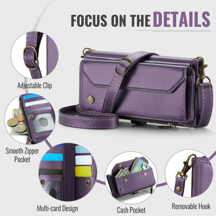 For Samsung Galaxy Z Fold7 CaseMe C36 Card Slots Zipper Wallet RFID Anti-theft Leather Phone Case