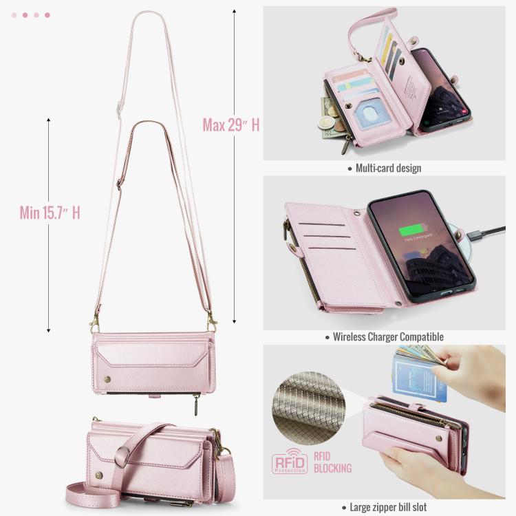 For Samsung Galaxy S26+ 5G CaseMe C36 Card Slots Zipper Wallet RFID Anti-theft Leather Phone Case