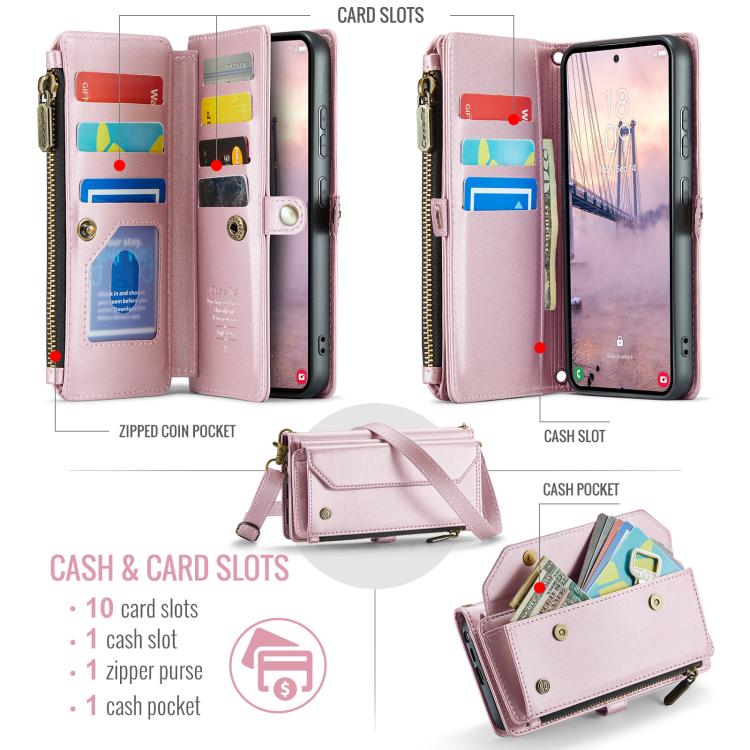 For Samsung Galaxy S26 Ultra 5G CaseMe C36 Card Slots Zipper Wallet RFID Anti-theft Leather Phone Case