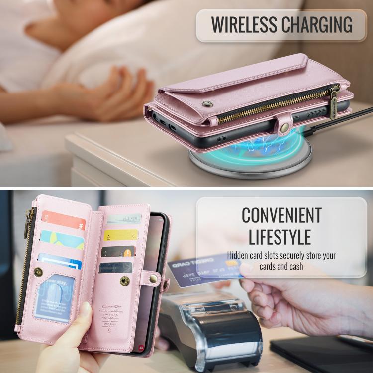 For Samsung Galaxy S26 Ultra 5G CaseMe C36 Card Slots Zipper Wallet RFID Anti-theft Leather Phone Case