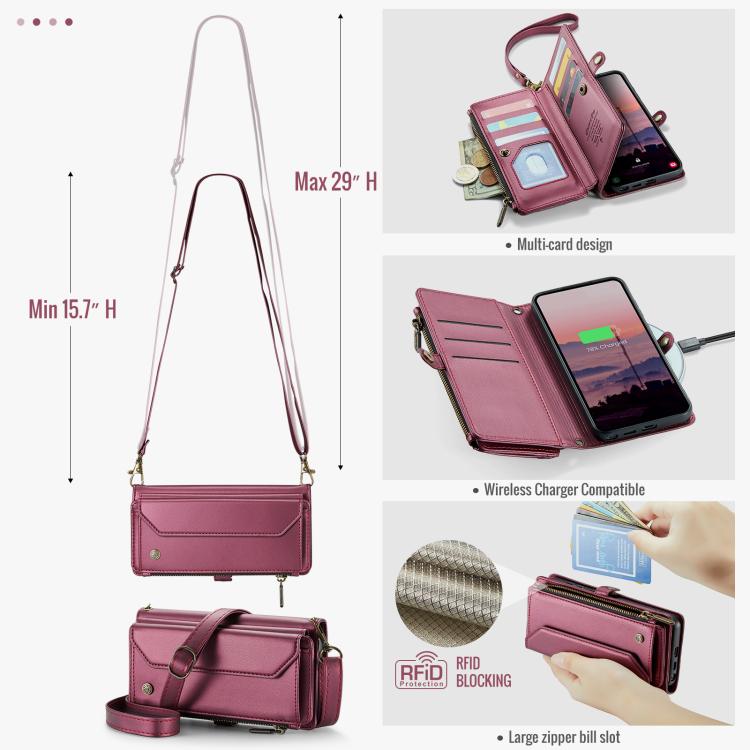 For Samsung Galaxy S26 Ultra 5G CaseMe C36 Card Slots Zipper Wallet RFID Anti-theft Leather Phone Case