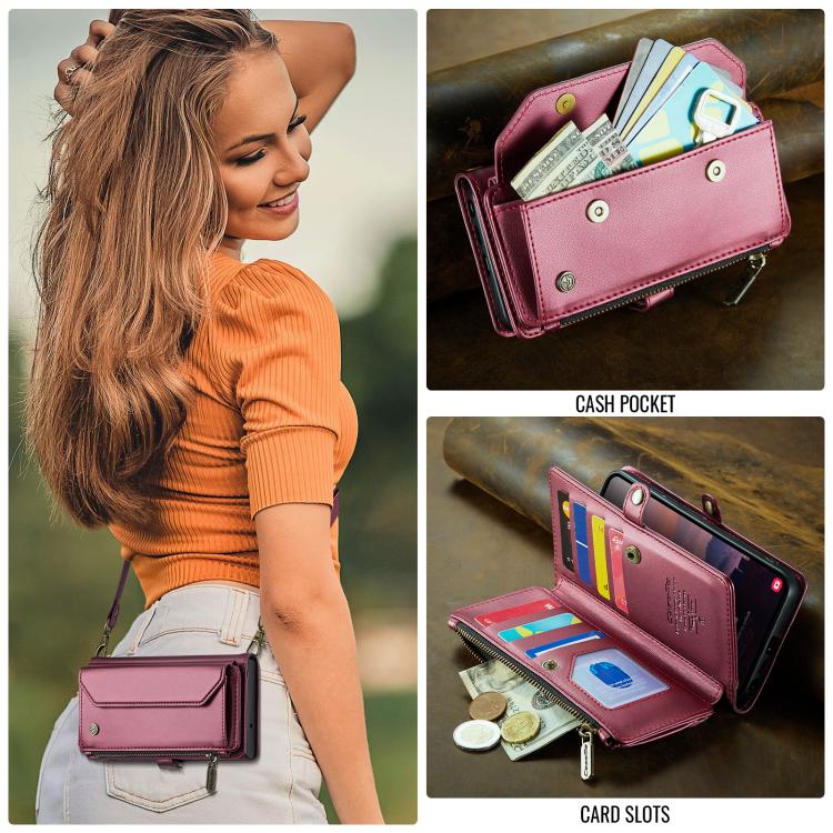 For Samsung Galaxy S26 Ultra 5G CaseMe C36 Card Slots Zipper Wallet RFID Anti-theft Leather Phone Case