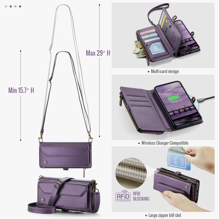 For Samsung Galaxy S26 Ultra 5G CaseMe C36 Card Slots Zipper Wallet RFID Anti-theft Leather Phone Case