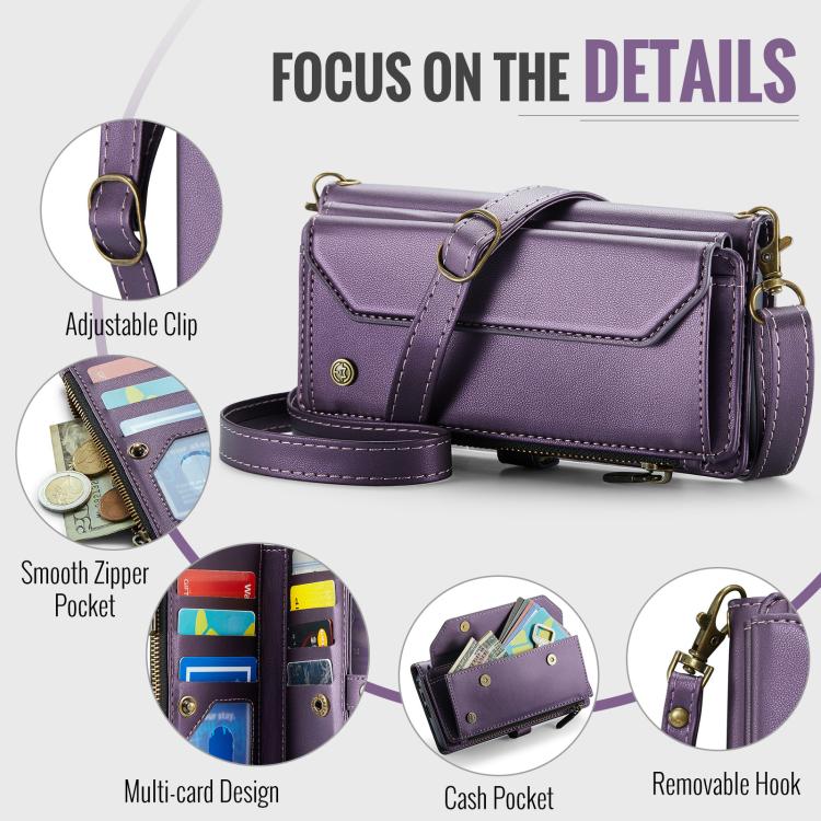 For Samsung Galaxy S26 Ultra 5G CaseMe C36 Card Slots Zipper Wallet RFID Anti-theft Leather Phone Case
