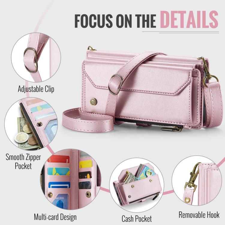 For Samsung Galaxy A37 5G CaseMe C36 Card Slots Zipper Wallet RFID Anti-theft Leather Phone Case