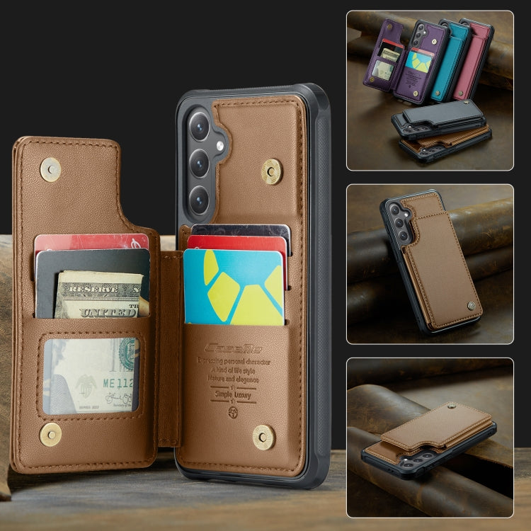 For Samsung Galaxy S24 FE 5G CaseMe C22 Card Slots Holder RFID Anti-theft Phone Case
