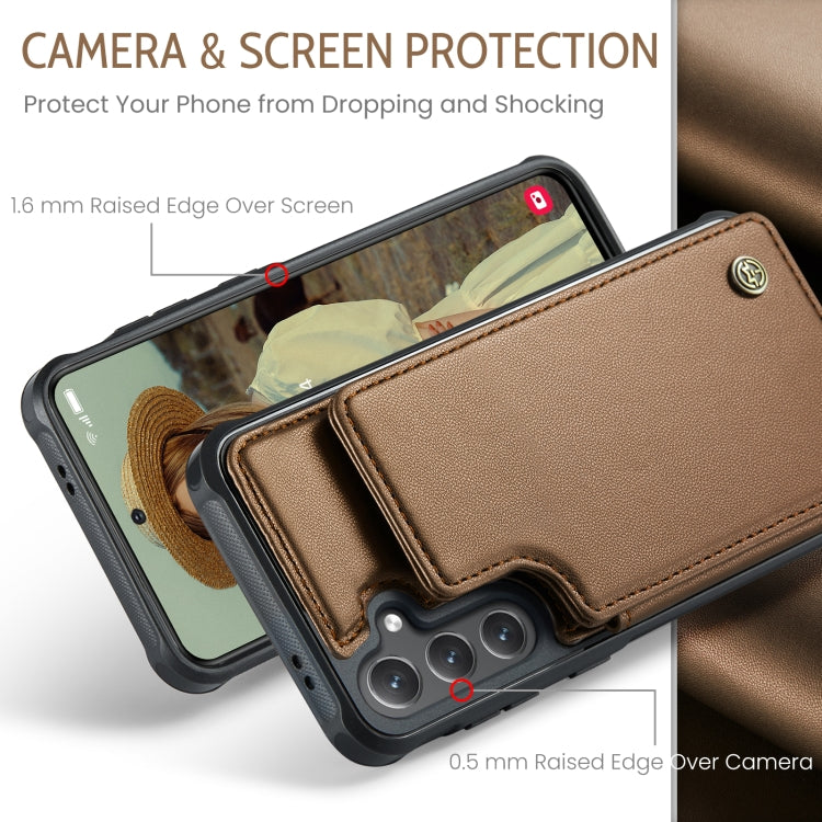 For Samsung Galaxy S24 FE 5G CaseMe C22 Card Slots Holder RFID Anti-theft Phone Case