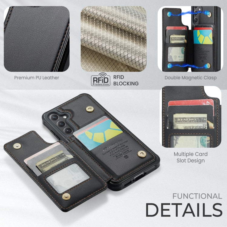 For Samsung Galaxy S24 FE 5G CaseMe C22 Card Slots Holder RFID Anti-theft Phone Case