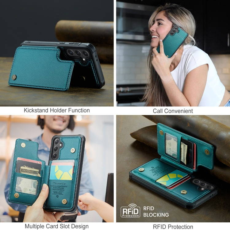 For Samsung Galaxy S24 FE 5G CaseMe C22 Card Slots Holder RFID Anti-theft Phone Case