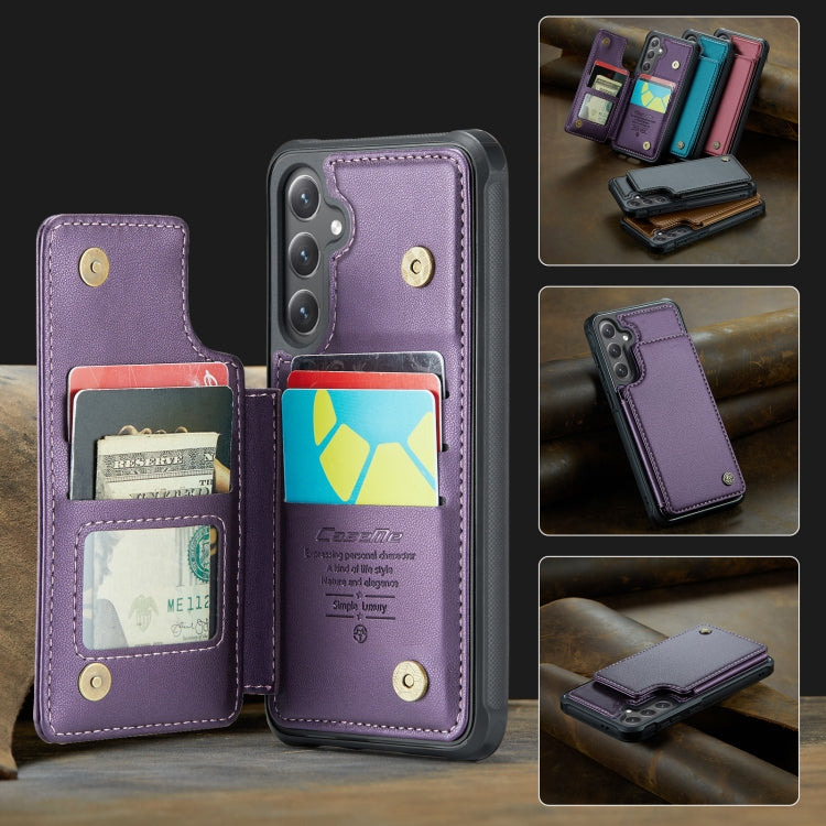 For Samsung Galaxy S24 FE 5G CaseMe C22 Card Slots Holder RFID Anti-theft Phone Case