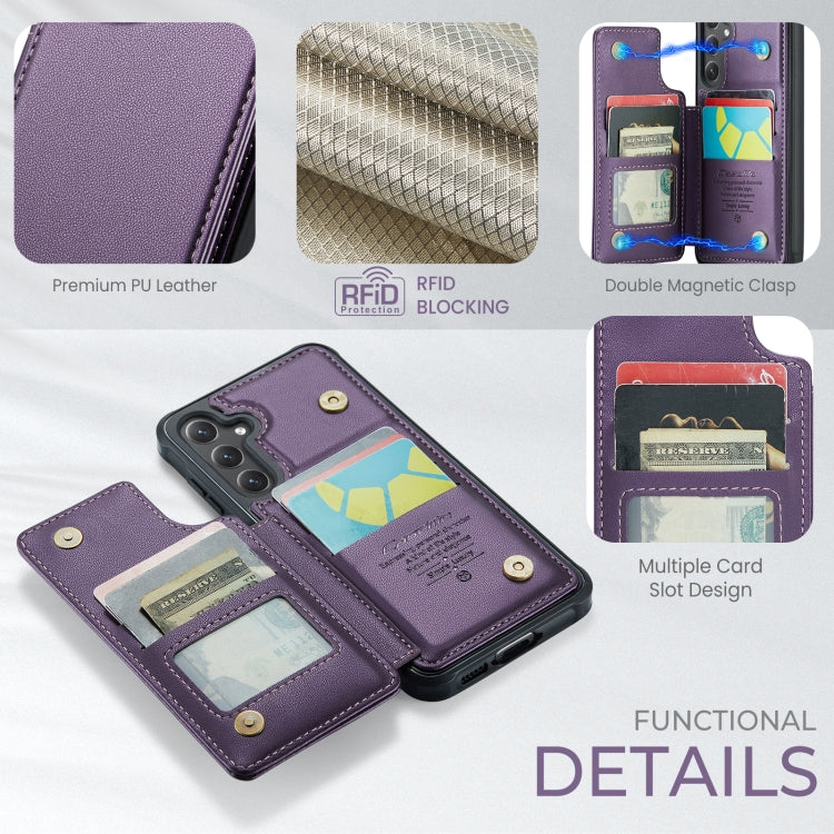 For Samsung Galaxy S24 FE 5G CaseMe C22 Card Slots Holder RFID Anti-theft Phone Case