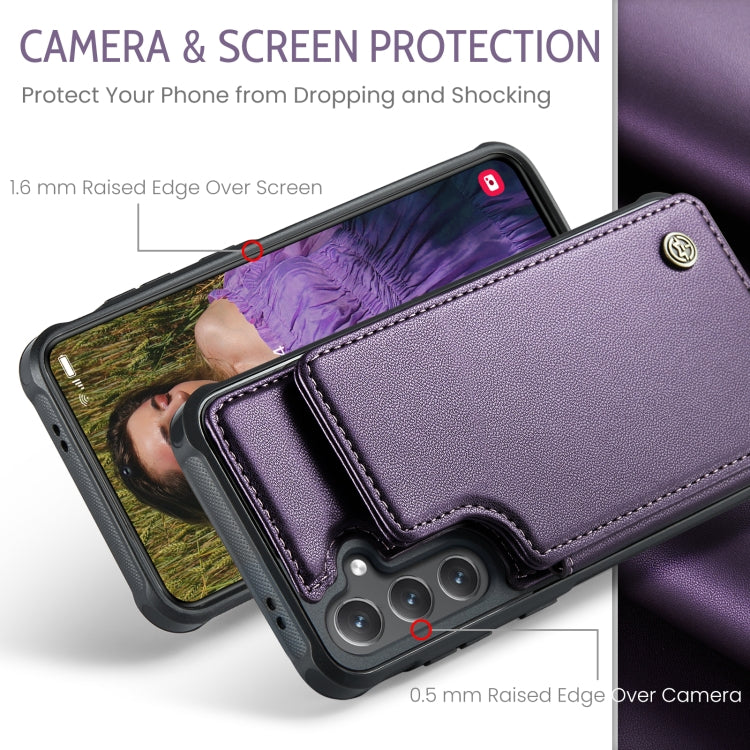 For Samsung Galaxy S24 FE 5G CaseMe C22 Card Slots Holder RFID Anti-theft Phone Case