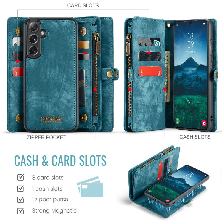For Samsung Galaxy S24 FE 5G CaseMe 008 Detachable Multifunctional Leather Phone Case