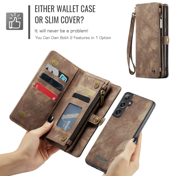 For Samsung Galaxy S24 FE 5G CaseMe 008 Detachable Multifunctional Leather Phone Case