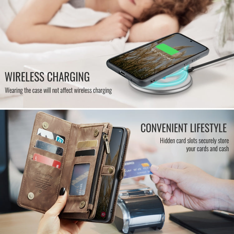 For Samsung Galaxy S24 FE 5G CaseMe 008 Detachable Multifunctional Leather Phone Case