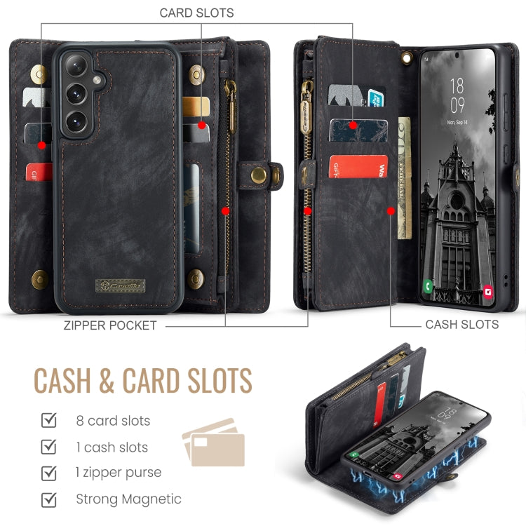 For Samsung Galaxy S24 FE 5G CaseMe 008 Detachable Multifunctional Leather Phone Case