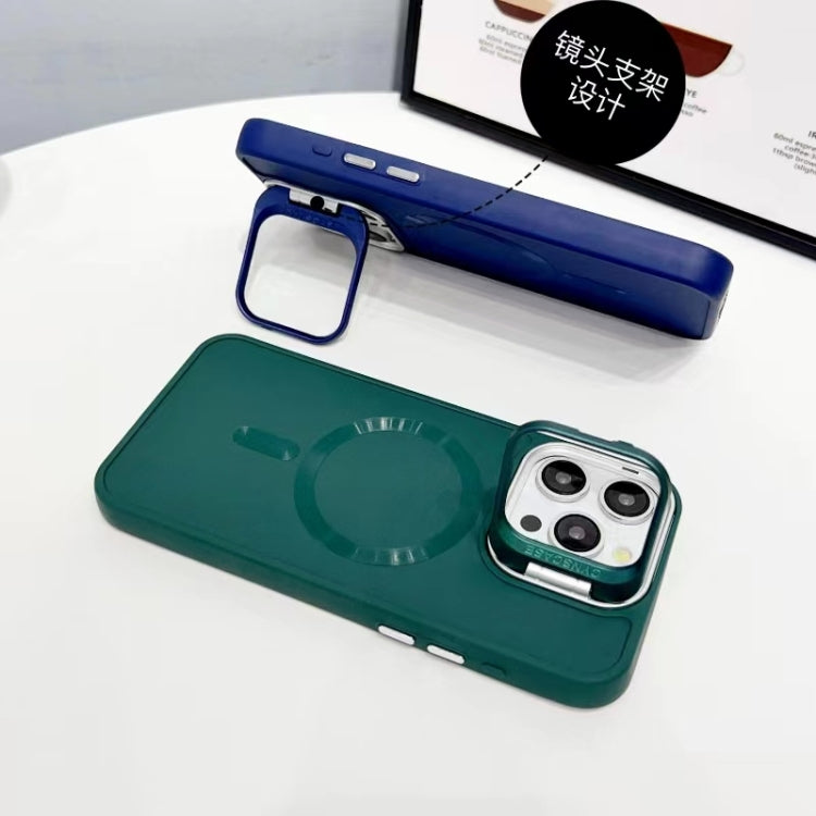 For iPhone 13 Pro CD Texture Frosted MagSafe Lens Holder Phone Case