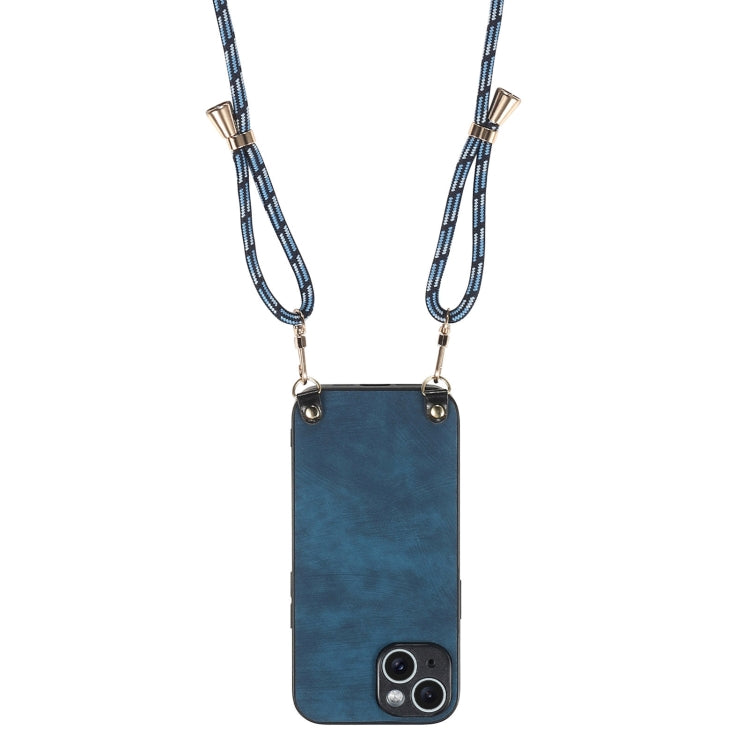 For iPhone 11 Pro Max Vintage Leather PC Back Cover Phone Case with Crossbody Strap