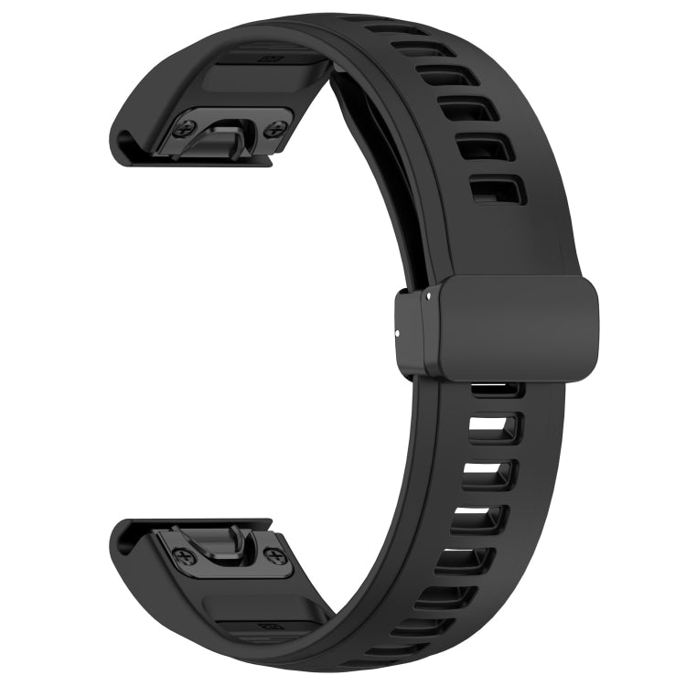 For Garmin Fenix 8 AMOLED 43mm Two Color Magnetic Silicone Watch Band