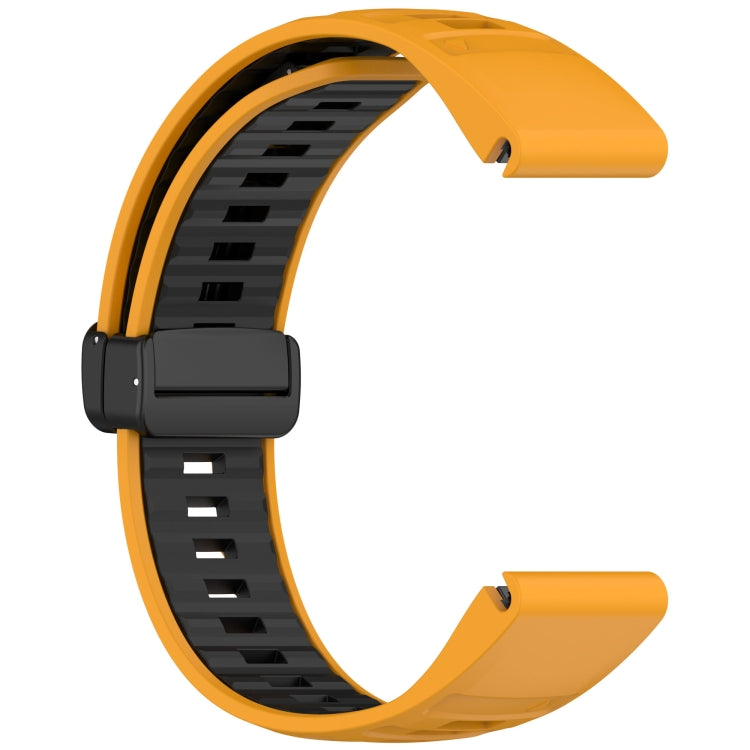 For Garmin Fenix 8 AMOLED 47mm Two Color Magnetic Silicone Watch Band