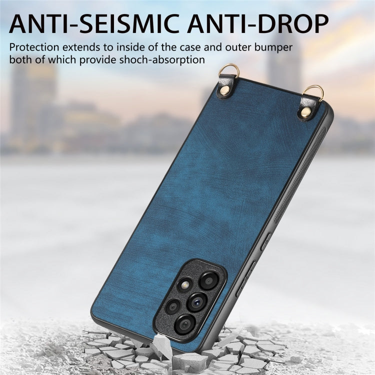 For Samsung Galaxy Note20 Vintage Leather PC Back Cover Phone Case with Crossbody Strap