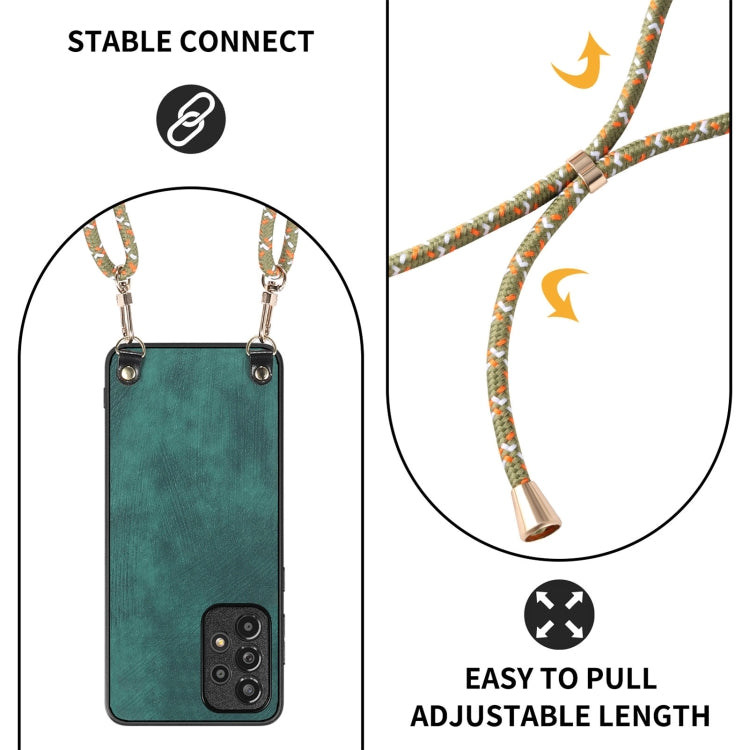 For Samsung Galaxy Note20 Vintage Leather PC Back Cover Phone Case with Crossbody Strap