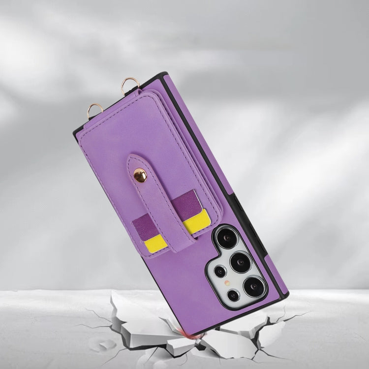 For Samsung Galaxy S23+ 5G Skin Card Bag Crossbody Lanyard Phone Case