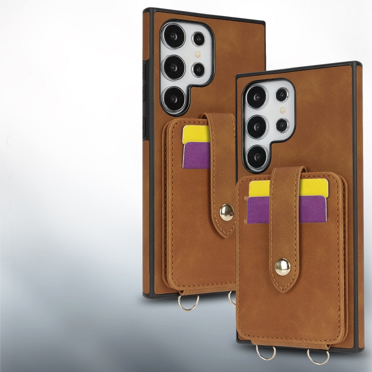 For Samsung Galaxy S24+ 5G Skin Card Bag Crossbody Lanyard Phone Case