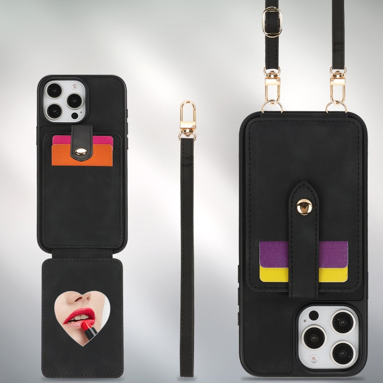 For iPhone 12 Pro Crossbody Skin Card Bag Lanyard Phone Case
