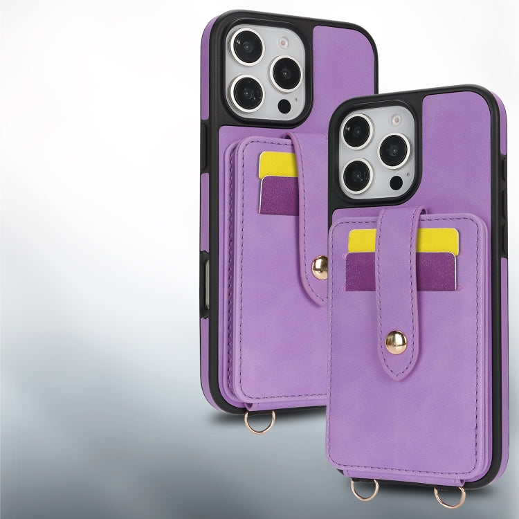 For iPhone 12 Pro Max Crossbody Skin Card Bag Lanyard Phone Case