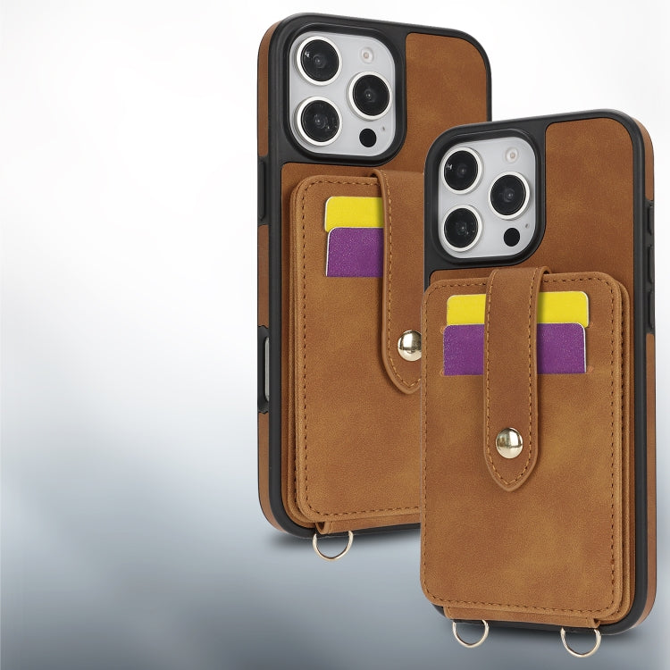 For iPhone 13 Pro Crossbody Skin Card Bag Lanyard Phone Case
