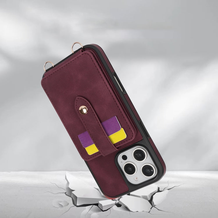 For iPhone 14 Plus Crossbody Skin Card Bag Lanyard Phone Case