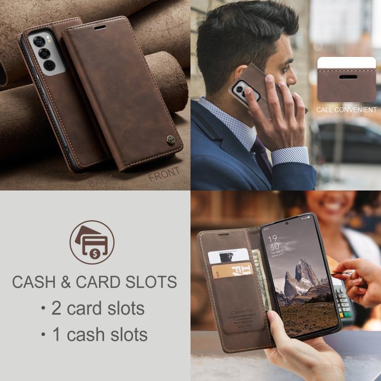 For OPPO Reno12 5G Global CaseMe 013 Multifunctional Horizontal Flip Leather Phone Case