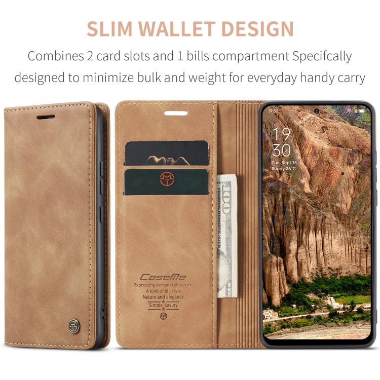 For OPPO Reno12 5G Global CaseMe 013 Multifunctional Horizontal Flip Leather Phone Case