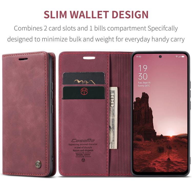 For OPPO Reno12 5G Global CaseMe 013 Multifunctional Horizontal Flip Leather Phone Case