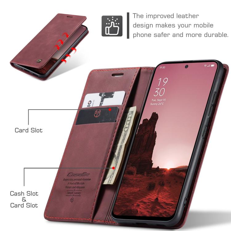 For OPPO Reno12 5G Global CaseMe 013 Multifunctional Horizontal Flip Leather Phone Case